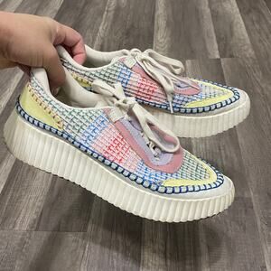 Dolce Vita Confetti Woven Platform Sneakers – Size 8.5